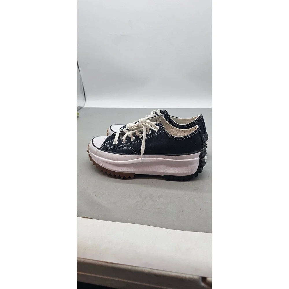 Converse Run Star Hike Low Top Black White Platform Sneakers  Mens 6 Wos 7.5